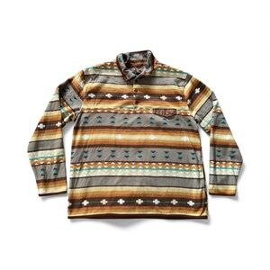 Cabin Fever By Ramatex Aztec Fleece Pullover Side Pockets Size XL EUC